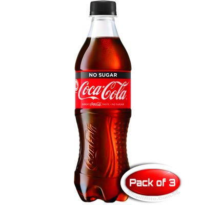 Coca Cola Zero Sugar 500ml 3 Bottles