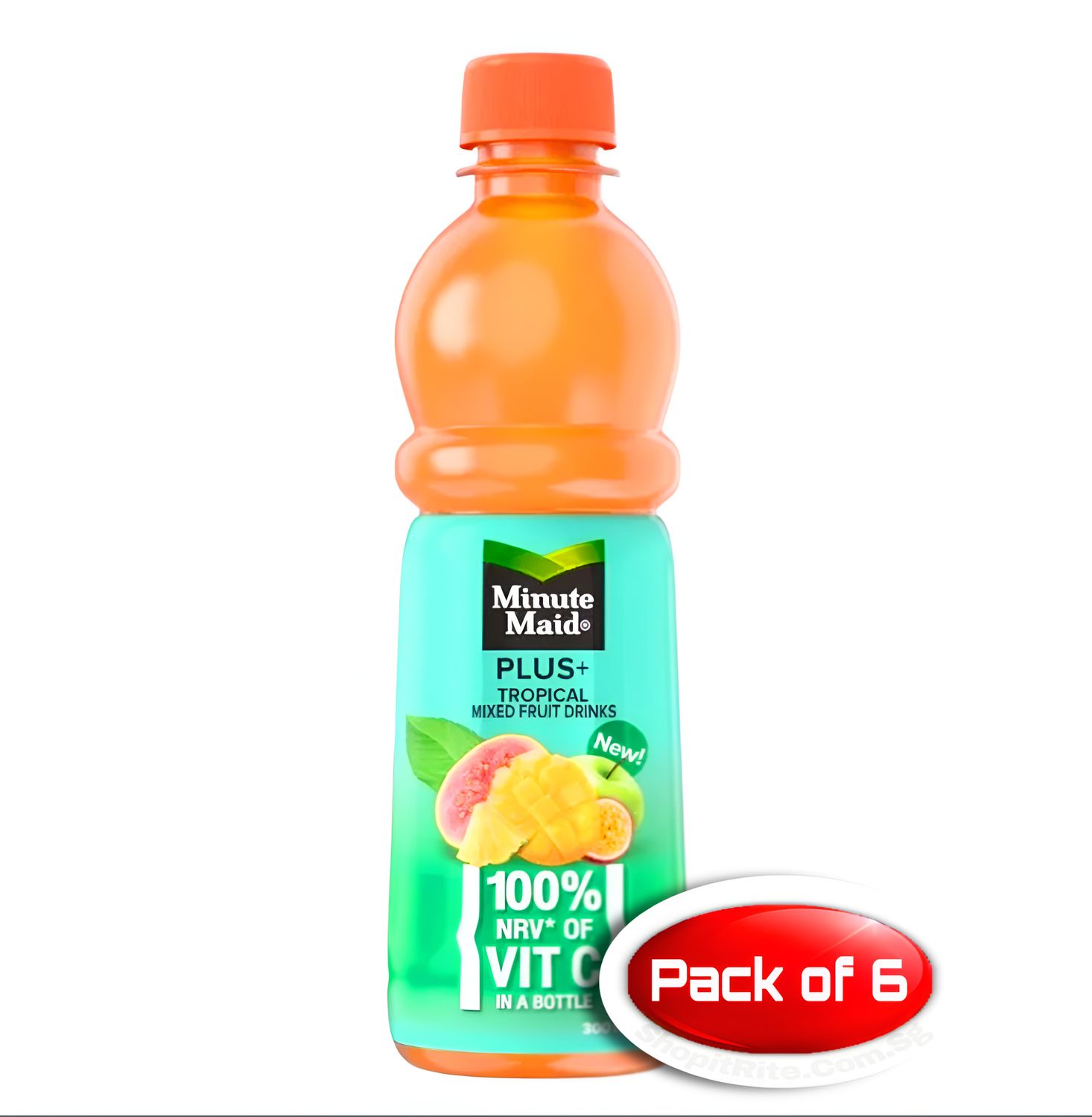 MINUTE MADE PLUS ORANGE FRUIT DRINK 300ML 6 BOTTLES