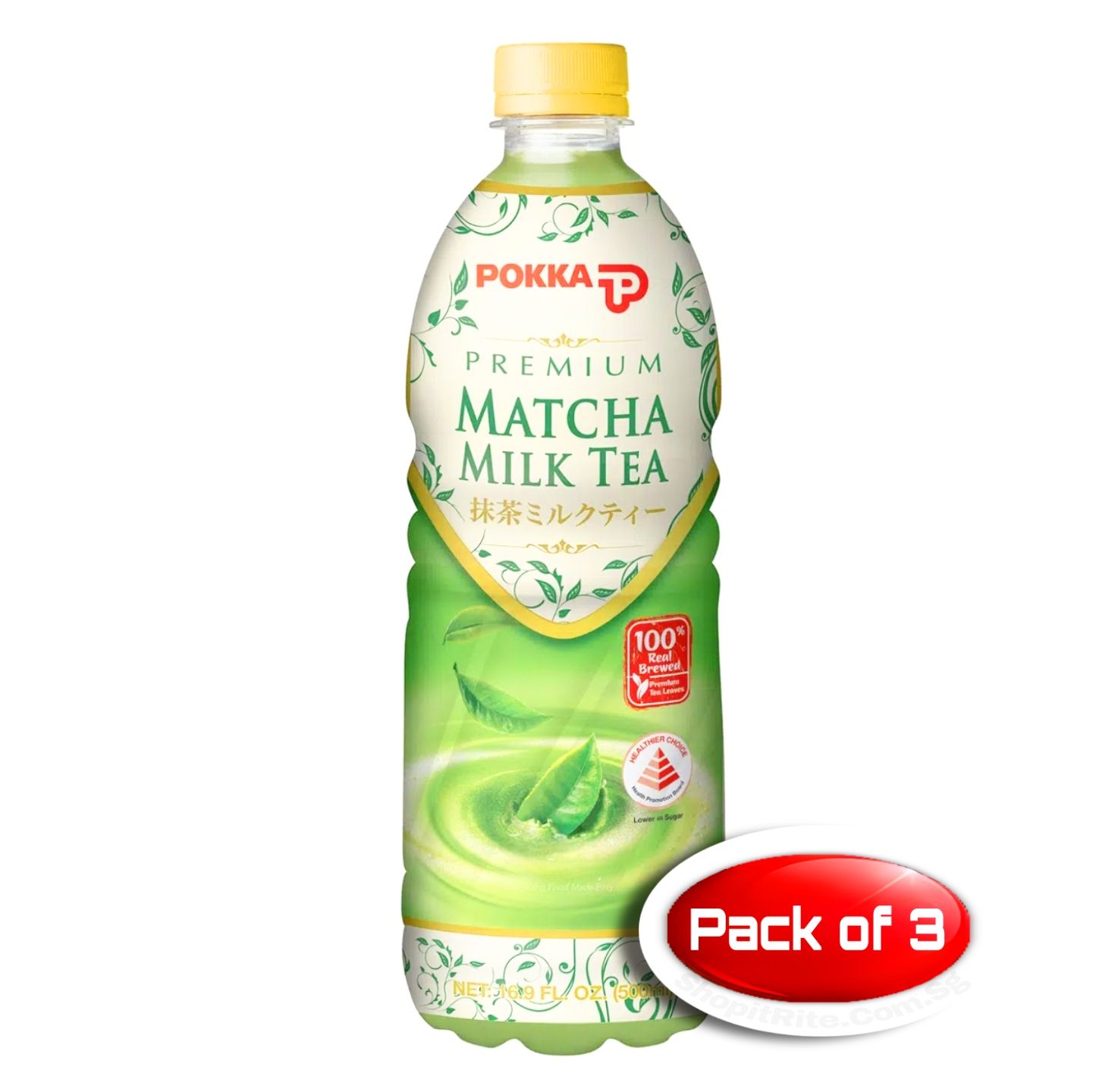 Polka Premium Matcha Milk Tea 500mL 3 Bottles