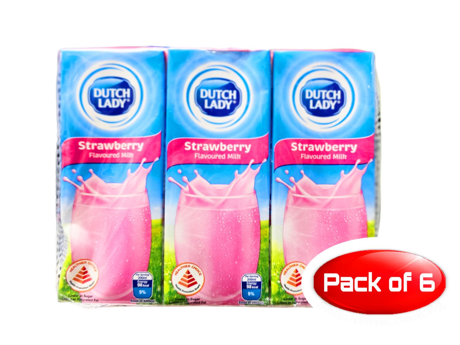 Dutch Lady Strawberry Milk 200mL 6 Pack