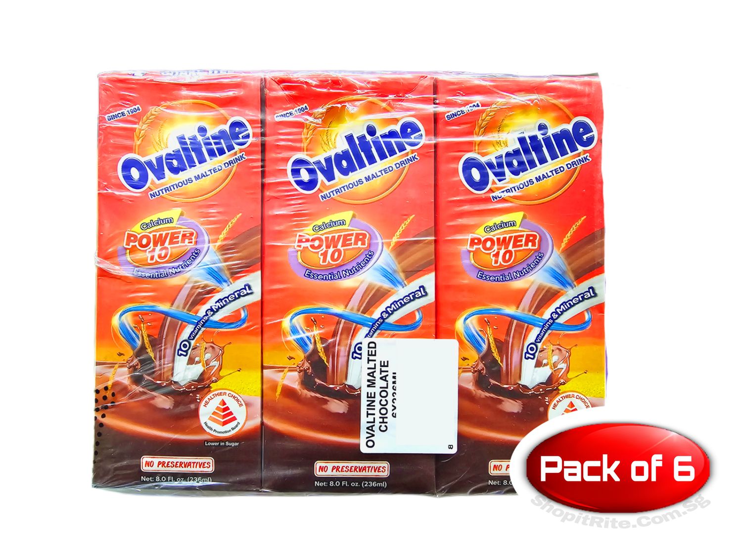 Ovaltine Nutritious Malted Drink 236mL 6 Pack