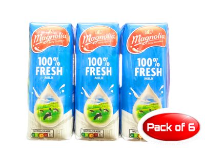 F&amp;N Magnolia UTH 100% Fresh Milk 250mL 6 Packet
