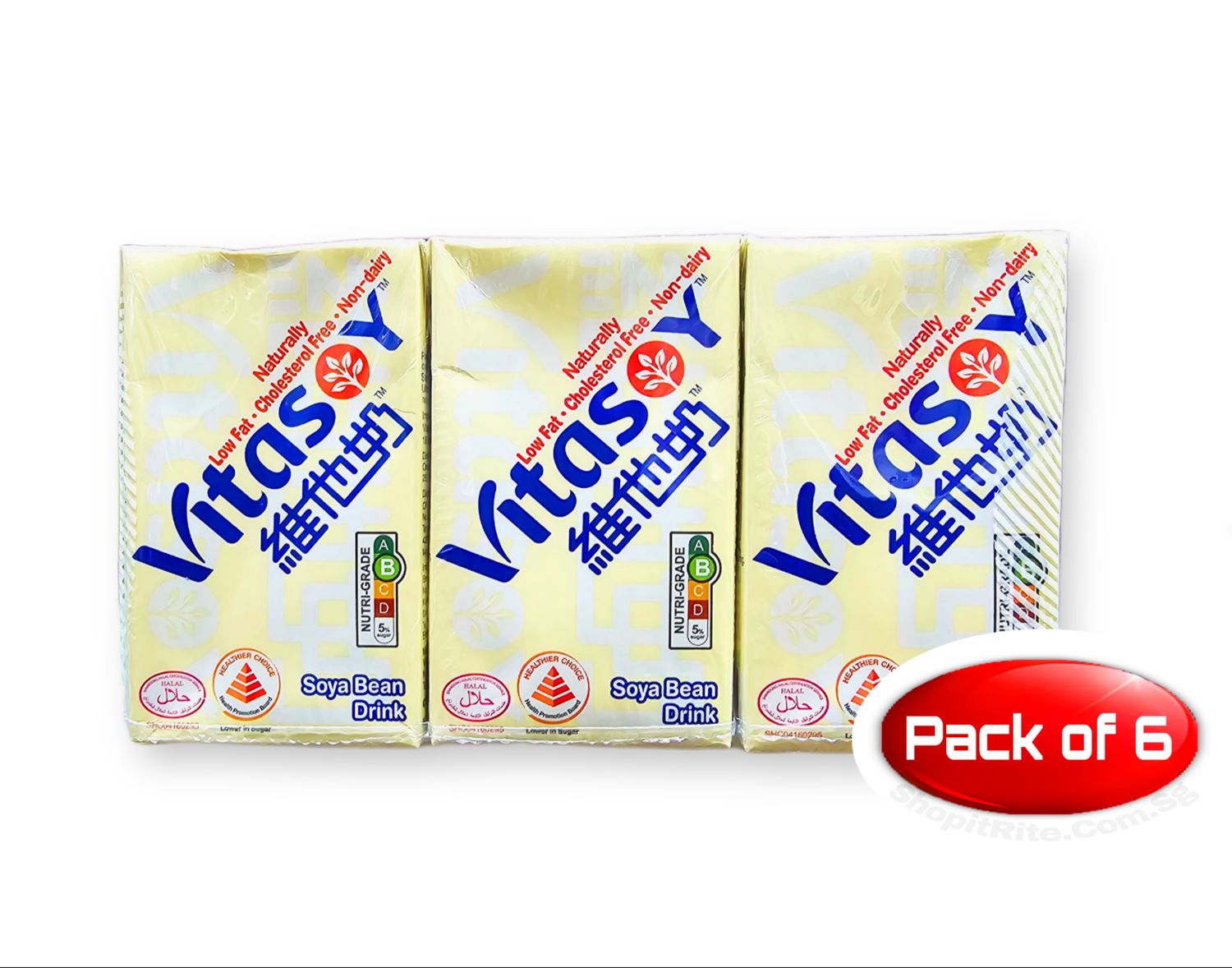 Vitasoy Original Soya Bean Drink 250mL 6 Pack
