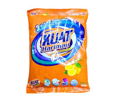 Kuat Harimau Powder Detergent Lemon 450g