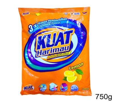 Kuat Harimau Powder Detergent Lemon 750g