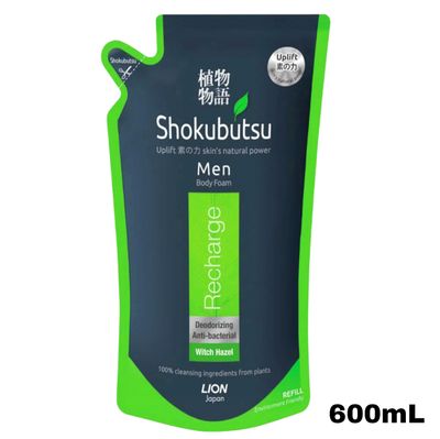 Shokubutsu Men Body Foam Refill - Recharge 600ml