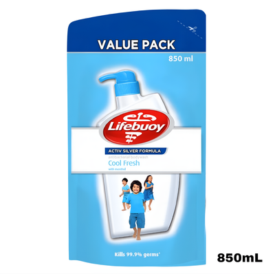 Lifebuoy Antibacterial Body Wash Refill - Cool Fresh and Menthol 850mL