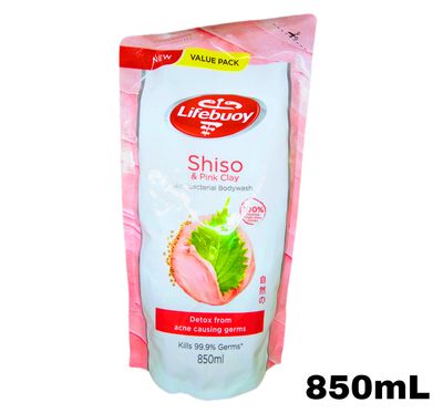 Lifebuoy Antibacterial Body Wash Refill - Shiso Pink Clay 850mL