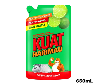 Kuat Harimau Dishwashing Liquid - Lime Burst  650mL