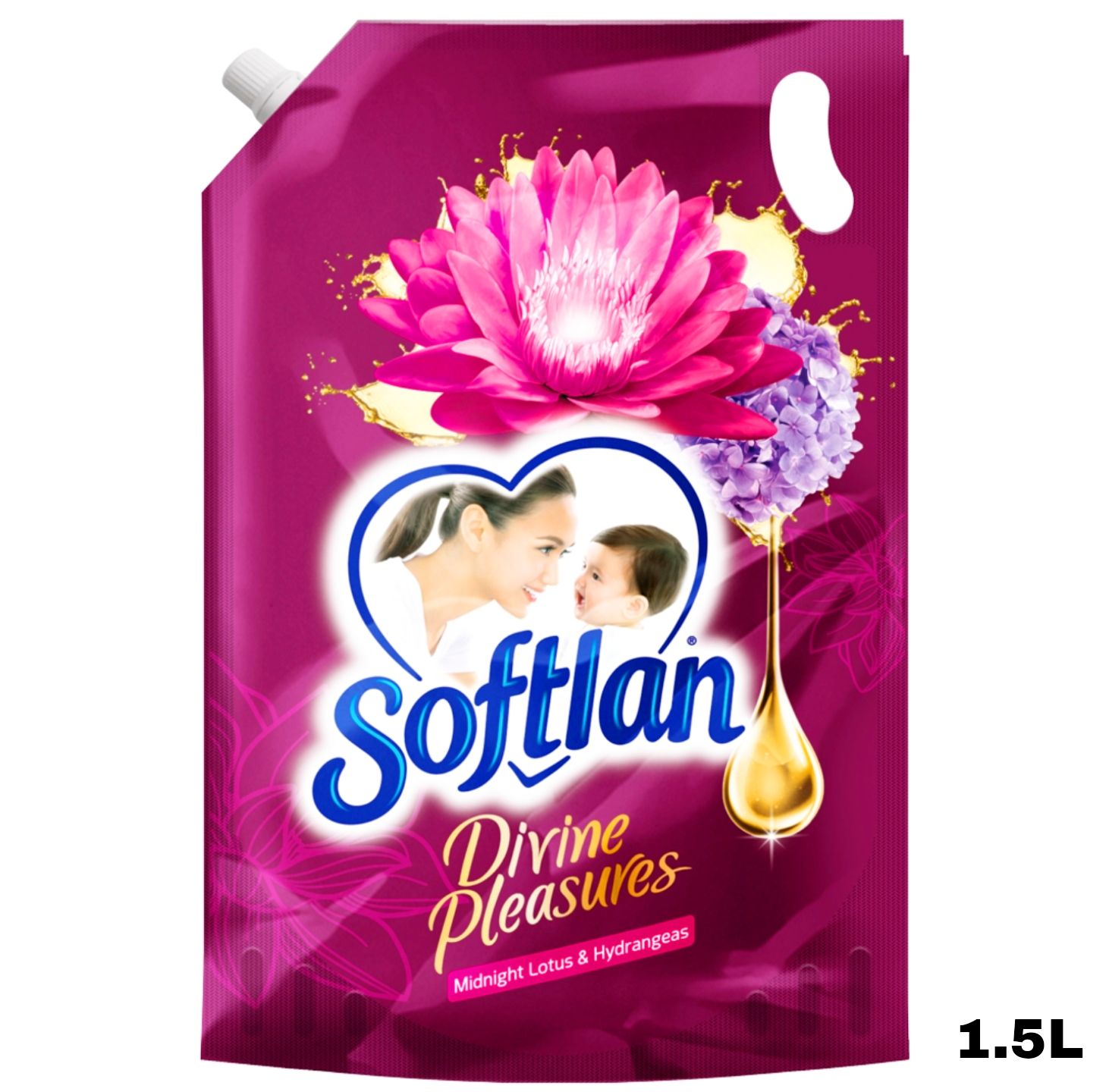 Softlan Fabric Conditioner Softener Refill Devine Pleasure 1.5L