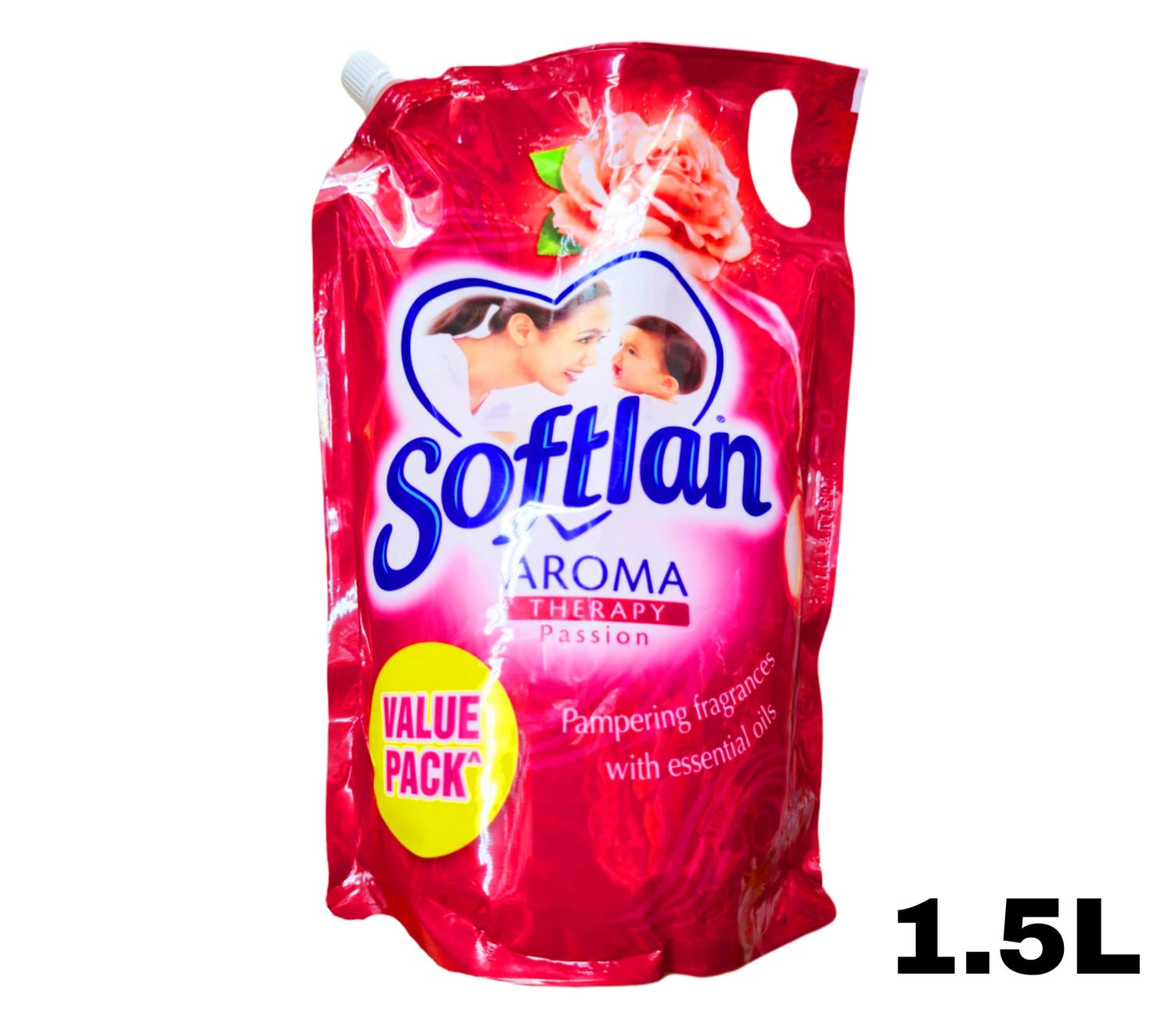 Softlan Fabric Conditioner Softener Refil - Aroma Therapy Passion 1.5L