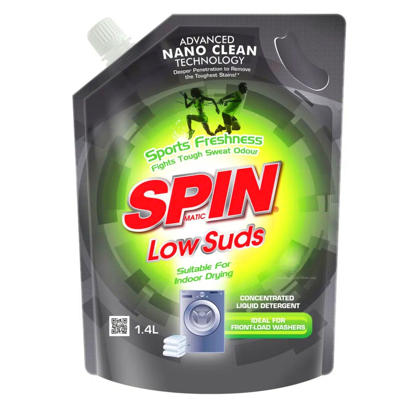 SPINmatic Low Suds Liquid Detergent Refill - Sports Freshness 1.4L