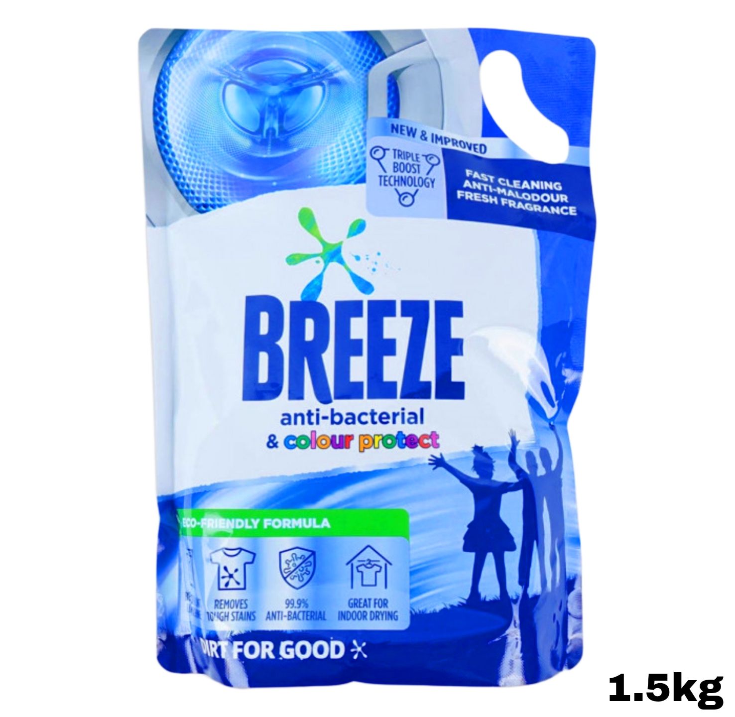 Breeze Liquid Detergent Refill - Anti-Bacterial &amp; Color Protect  1.5kg
