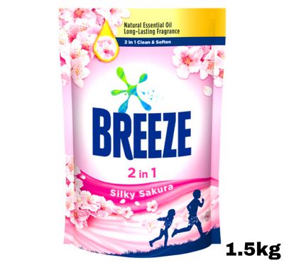 Breeze Liquid Detergent Refill - Silky Sakura 1.5kg