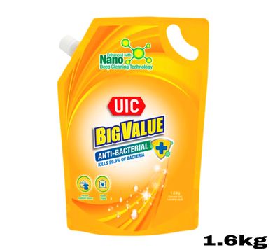 UIC Big Value Liquid Detergent Refill - AntiBacterial 1.6L