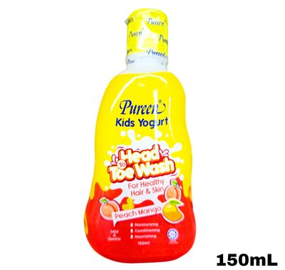 Pureen Kids Yogurt Head To Toe Wash Peach Mango 150mL