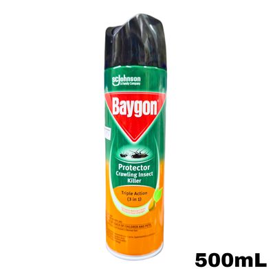 Baygon Protector Multi Insect Killer Natural Citrus Orange Anti Dengue 500ml