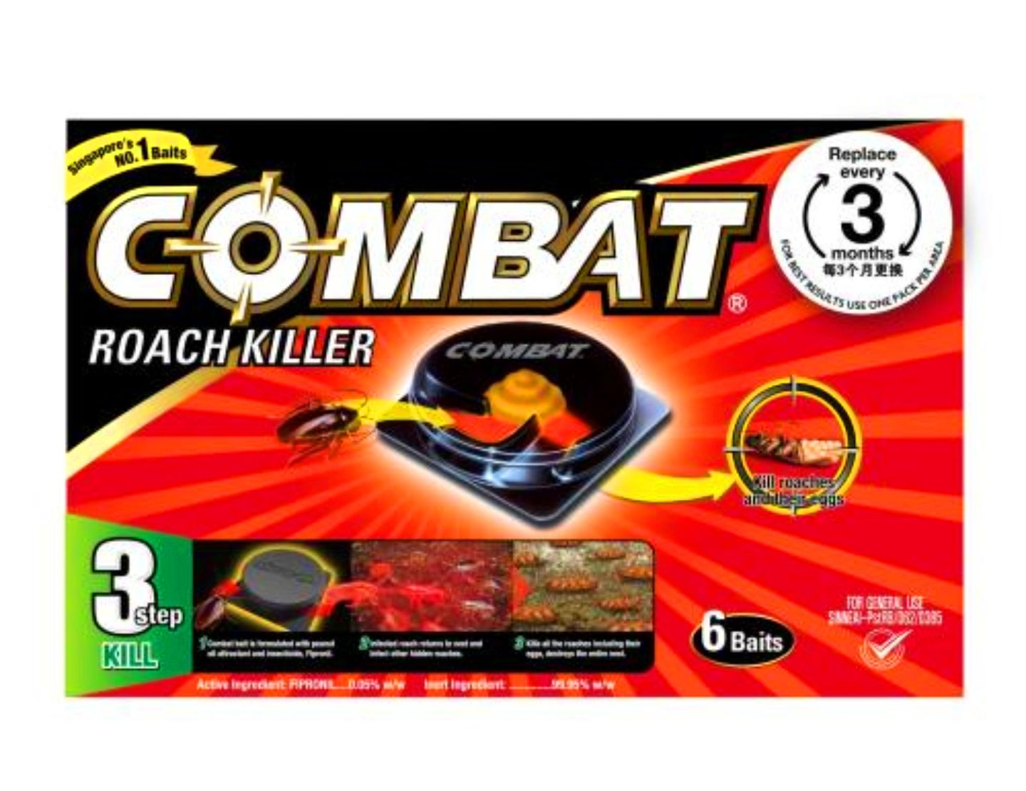 Combat Paste Bait for Insect  - Cockroach Killer 6 Pack