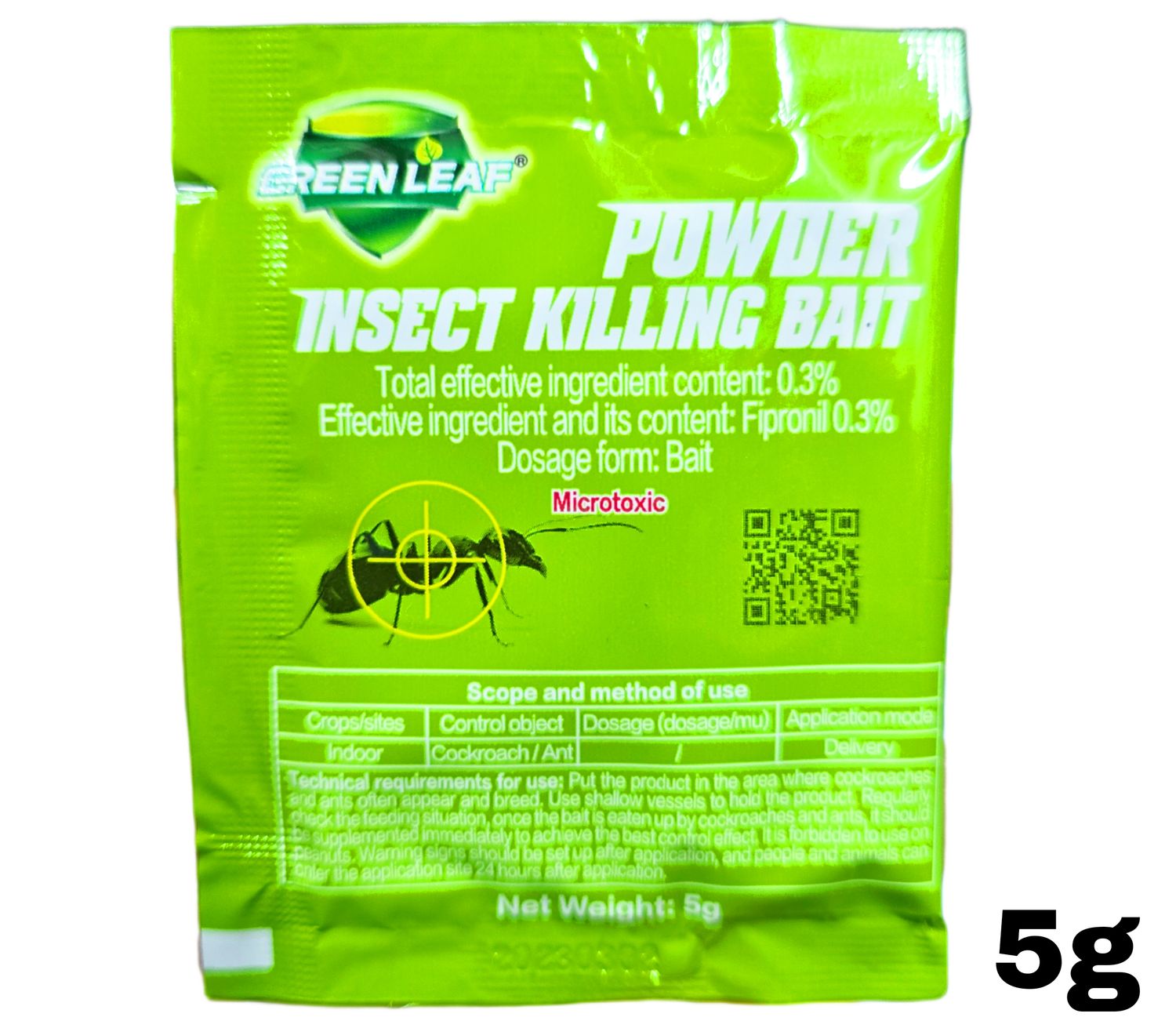 Green Leaf Powder Insect Killing Bait 3x5g