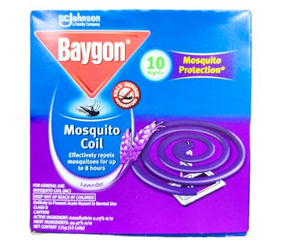 Baygon Mosquito Coil - Lavender 125g (10 per pack)