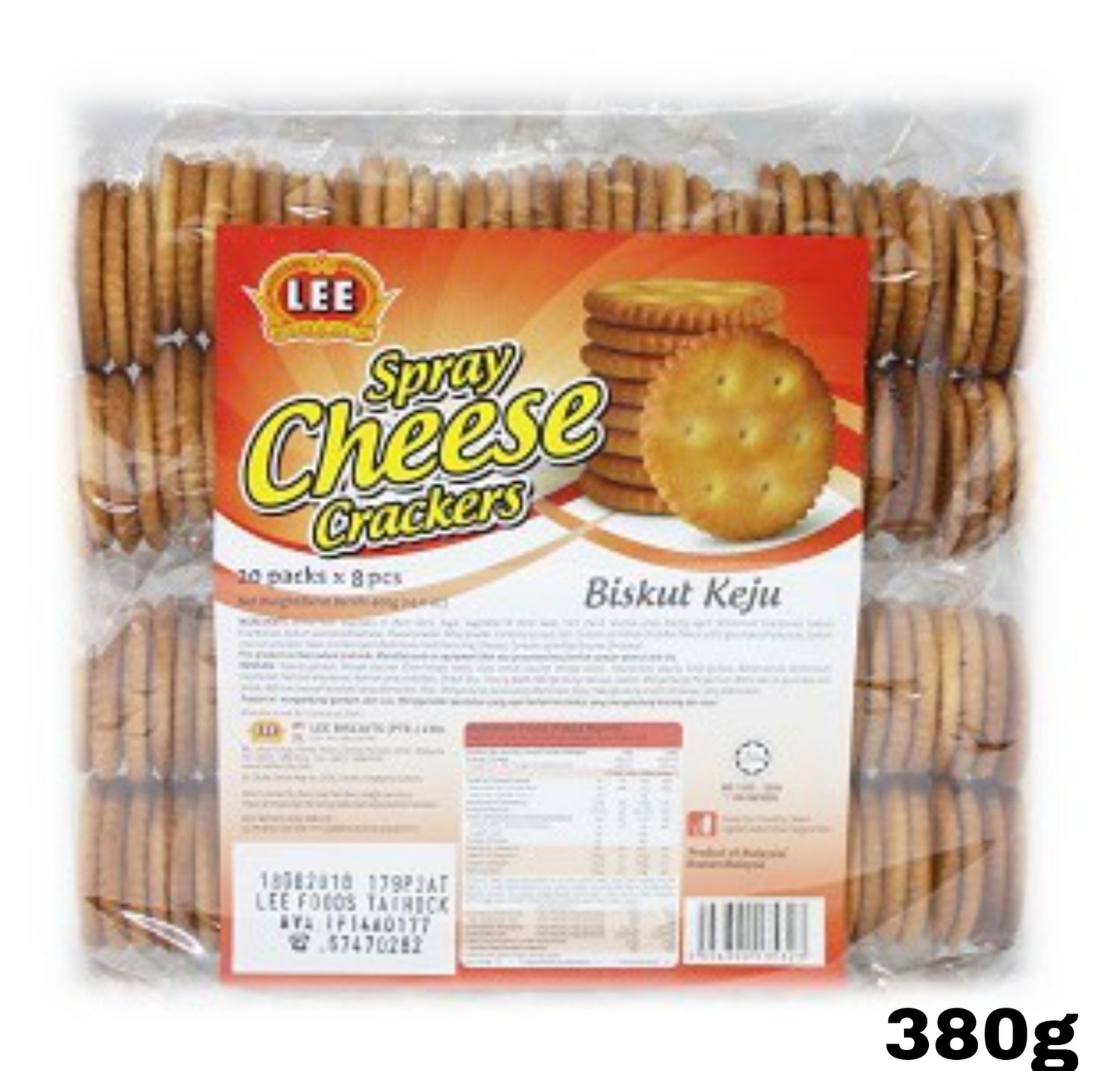 Lee Spray Cheese Crackers 380g