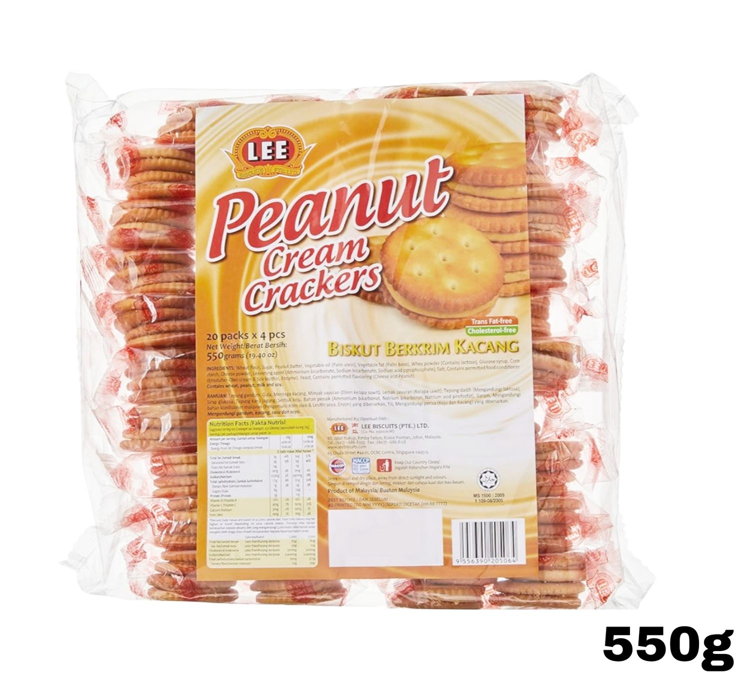 Lee Peanut cream Crackers 550g
