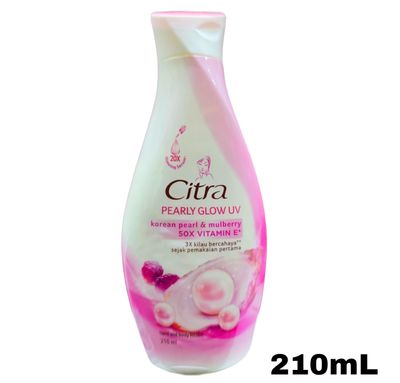 Citra pearly Glow UV Hand and Body Wash 50x Vitamin- Korean Pearl &amp; Mulberry 210mL