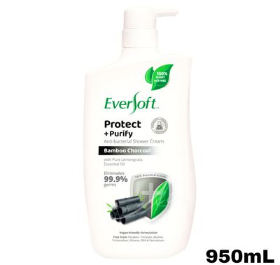 EverSoft Anti bacterial Shower Cream - Bamboo Charcoal 950mL