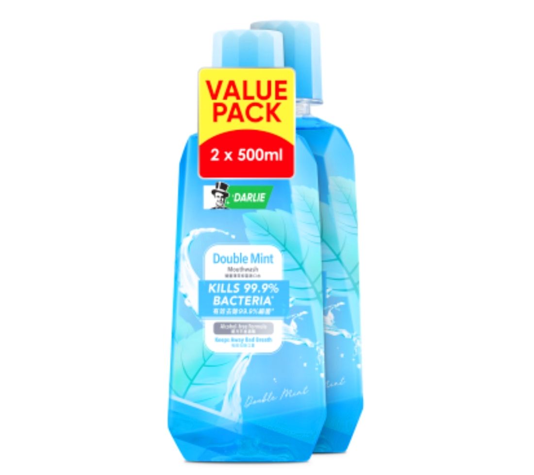 Darlie Double Mint Mouthwash 2x500mL