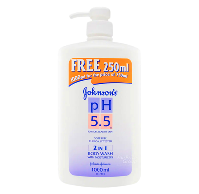 Johnson&#39;s PH5.5 Body Wash - 2 in 1 with Moisturizers 1L