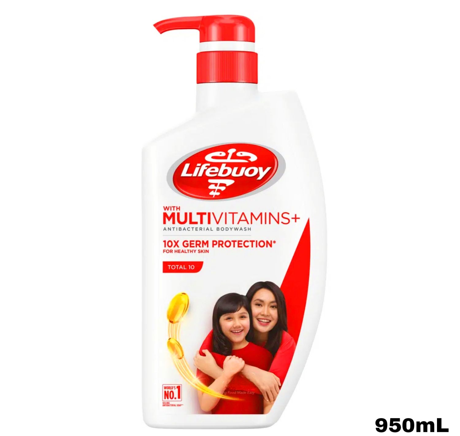 Lifebuoy Antibacterial Body Wash - Total 10 950mL