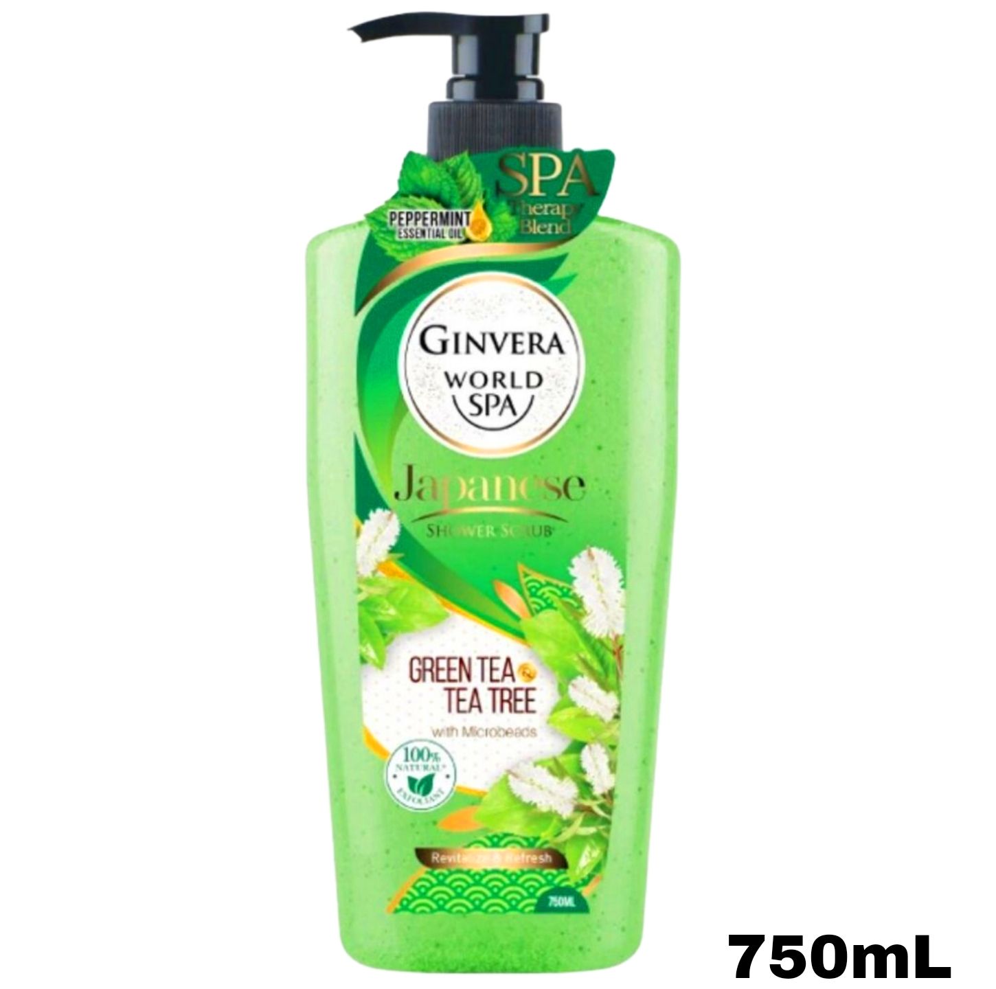 Ginvera Shower Scrub - Green Tea Tree 750mL
