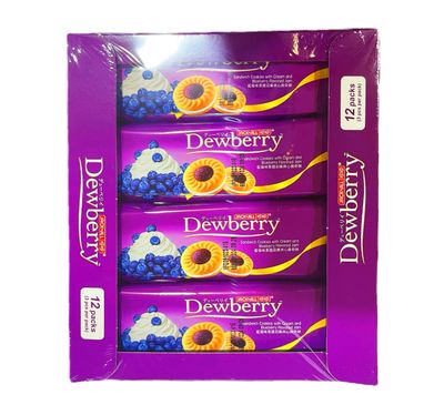 Jack n Jill Dewberry Sandwich Cookies with Cream &amp; Blueberry Jam 27g x 12pcs Inside