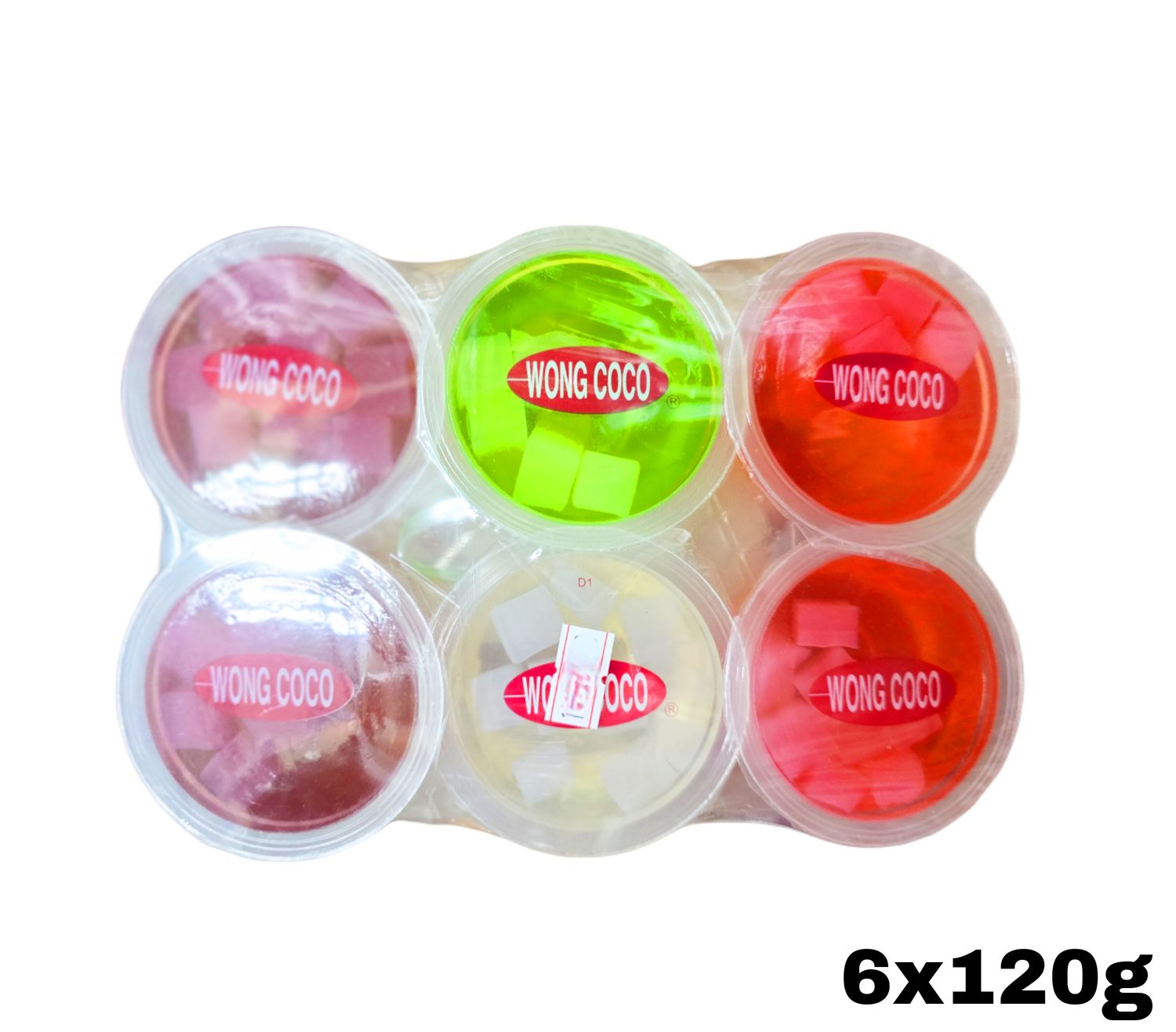 Wong Coco Cup Jelly with Nata De Coco Mixed 120g x 6pcs Inside