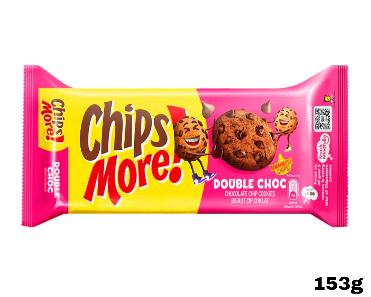 Chips More Double Choc Chocolate Chip Cookies Biscuit 153g