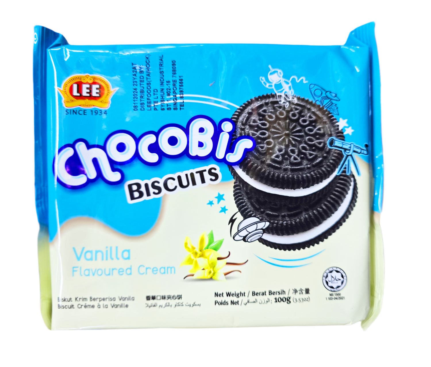 Lee Chocobis Vanilla Flavoured Cream Biscuits 100g