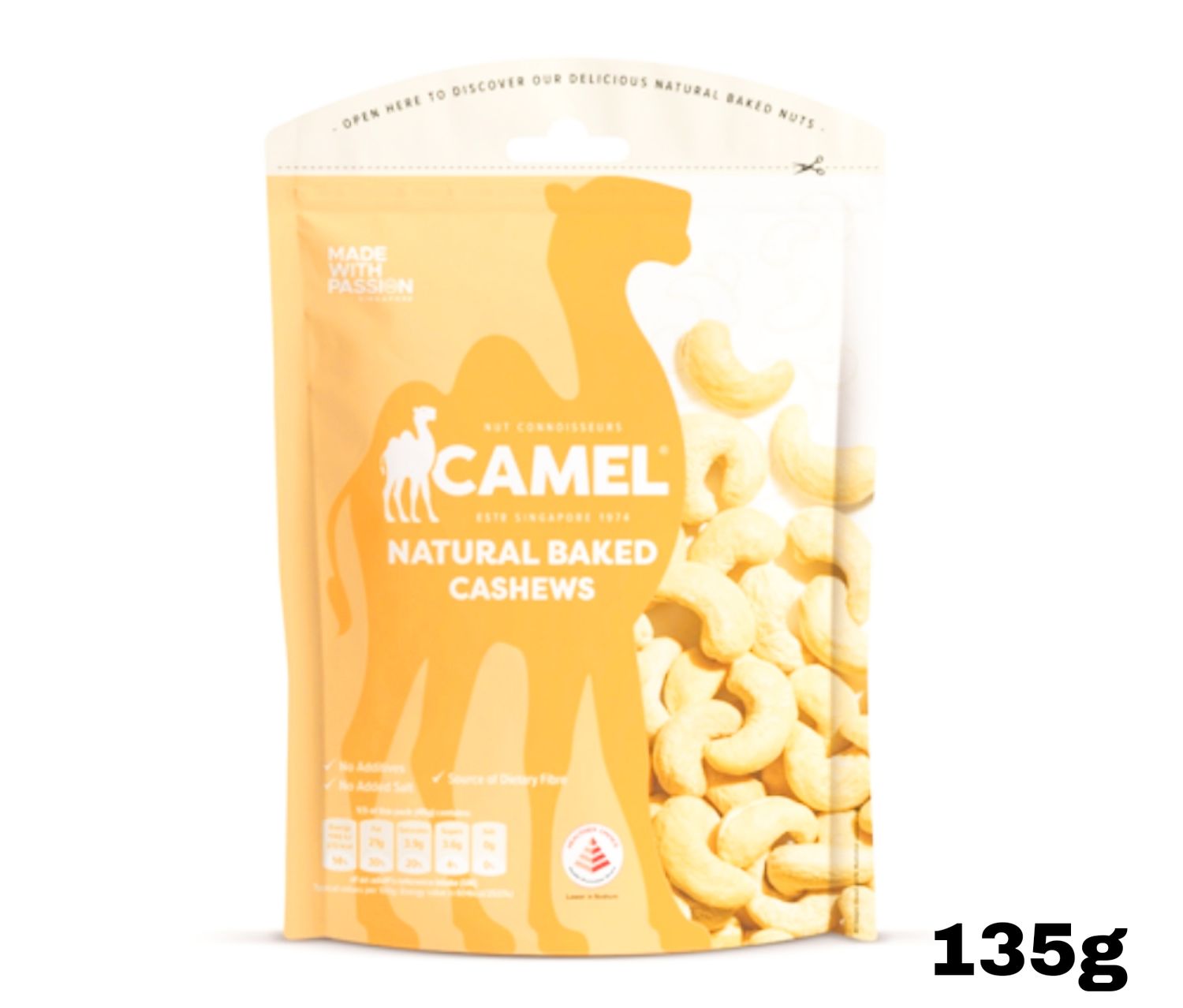Camel Natural baked Cashews 135g