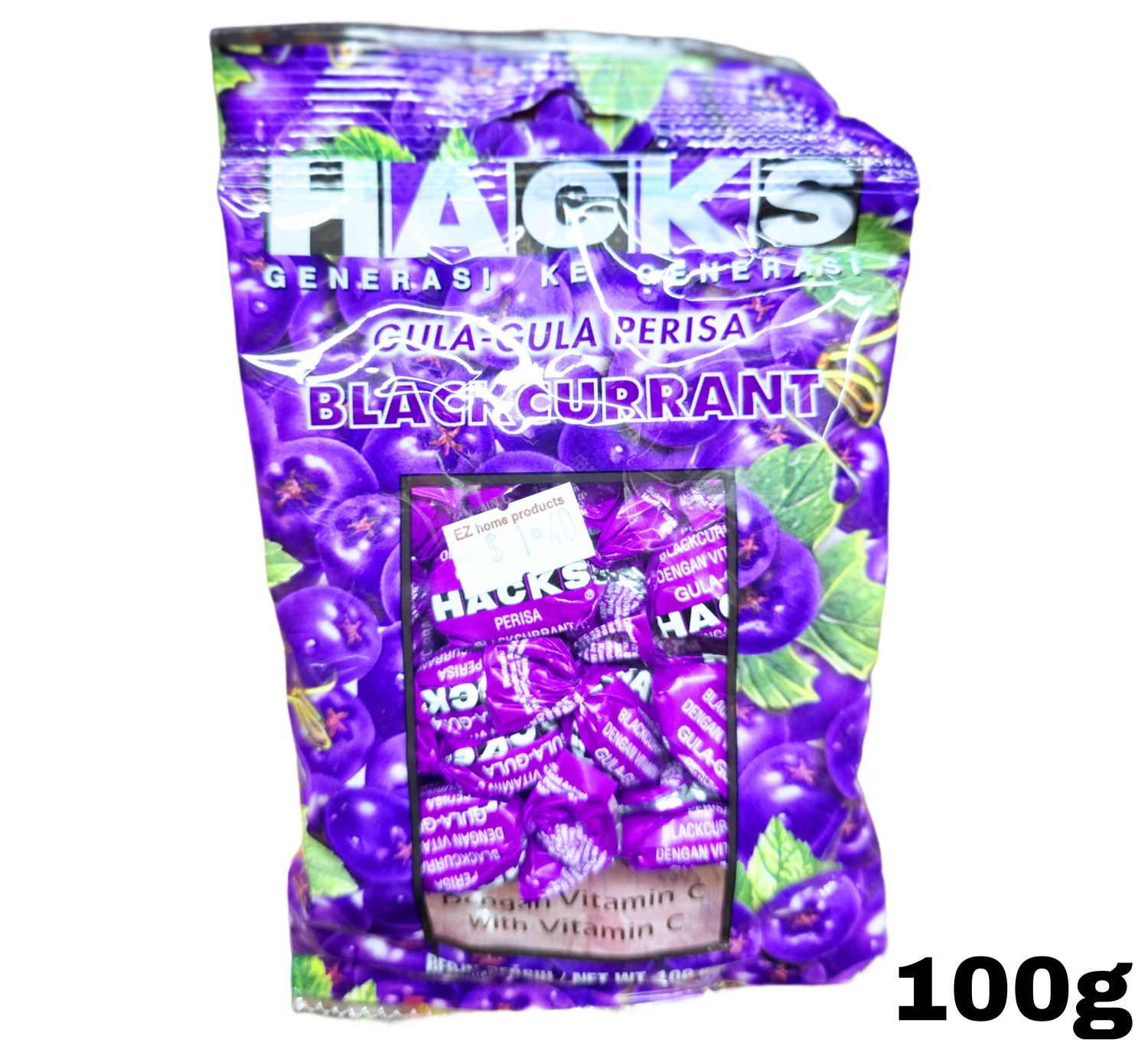 Hacks Blackcurrant Candy 100g