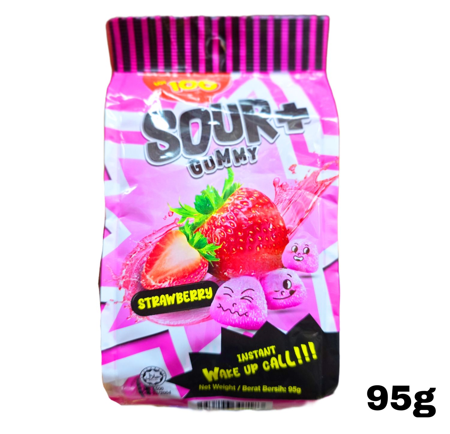 LOT 100 SOUR GUMMY-STRAWBERRY 95G