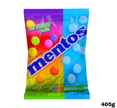 Aneka rasa Mentos Chewy Dragees 405g