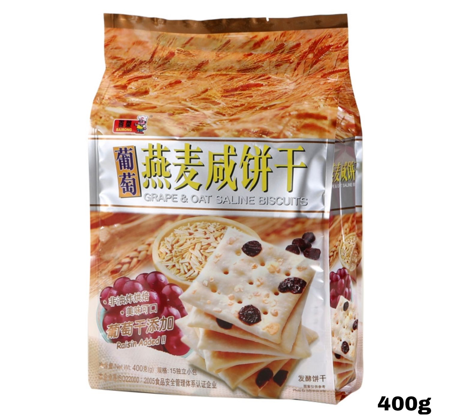 Grape &amp; Oat Saline Biscuits 400g