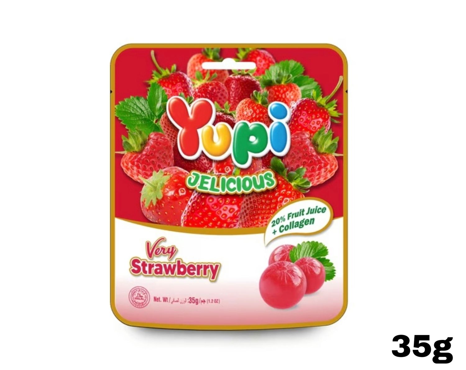 Yupi Delicious Very Strawberry Collagen 35g