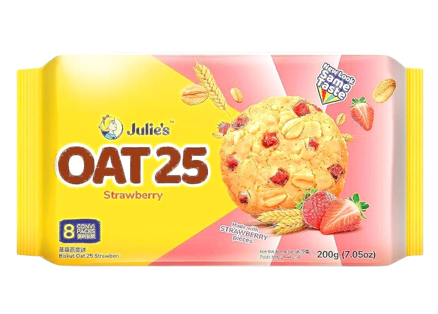 Julie&#39;s Oat 25 Strawberry Biscuits 200g