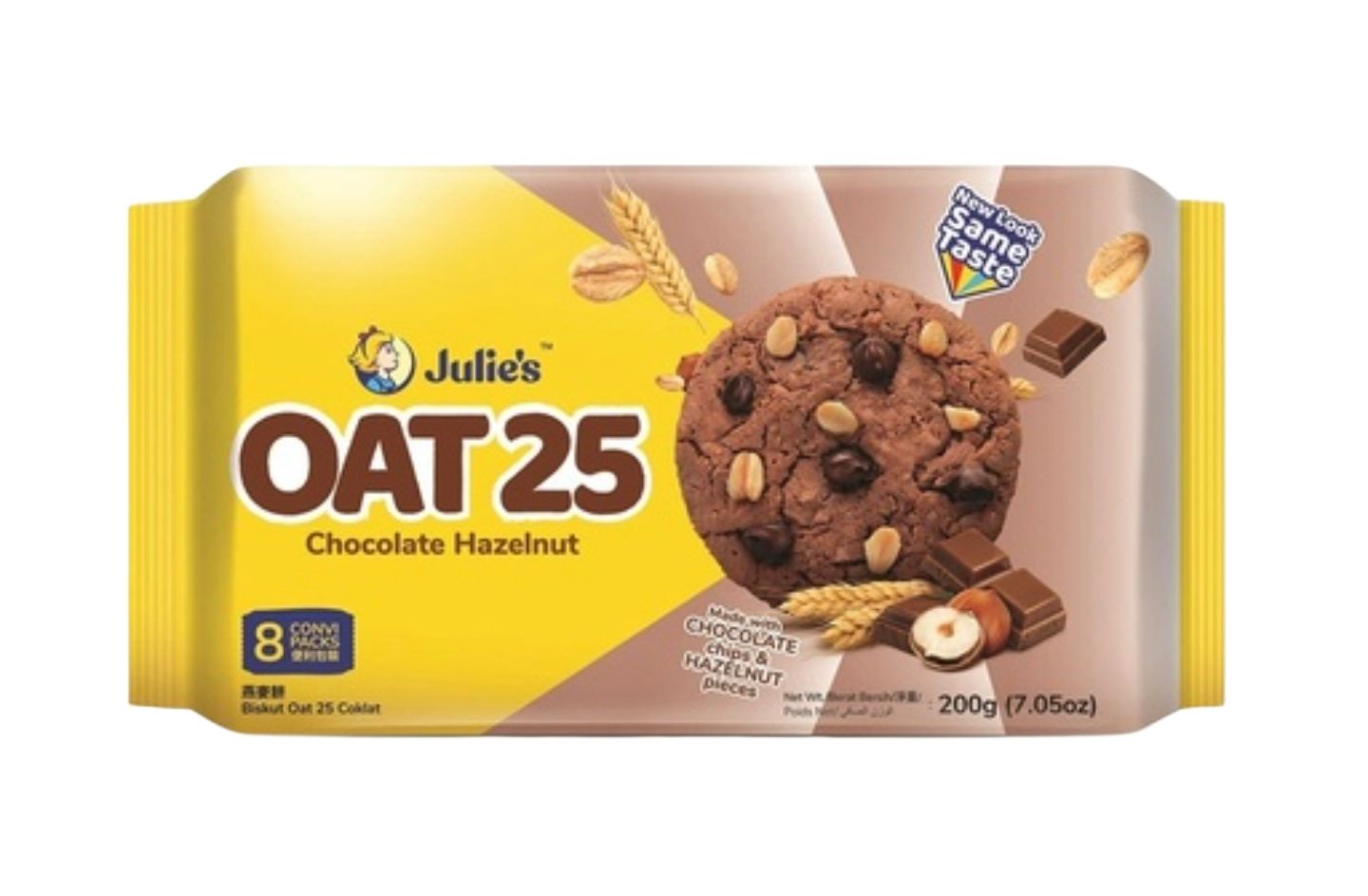 Julie&#39;s Oat 25 Chocolate Hazelnut Biscuits 200g