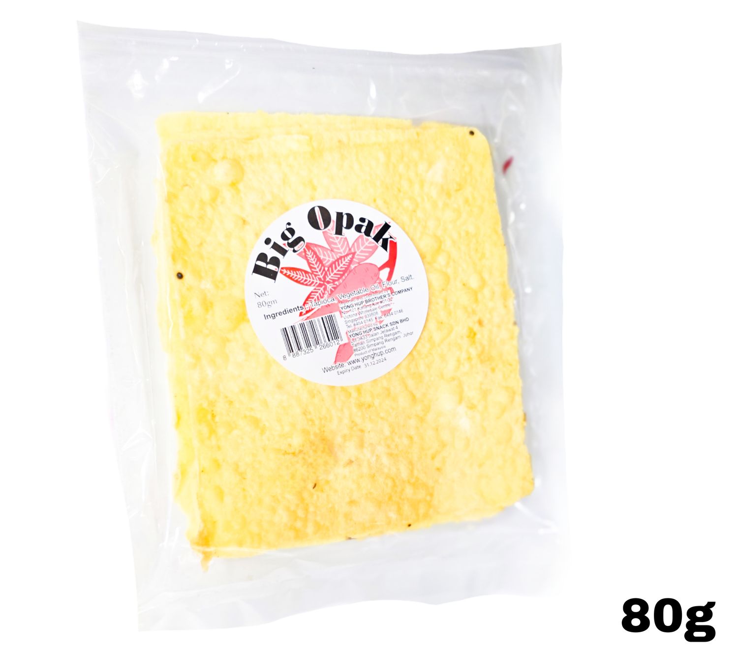 Big Opak Tapioca Vegetable Oil, Flour, Salt 80g
