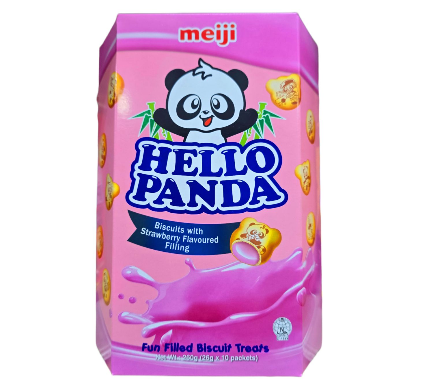 Meiji Hello Panda Strawberry Biscuit 260g