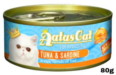 Aatas Cat Tuna &amp; Sardine 80g 10pcs