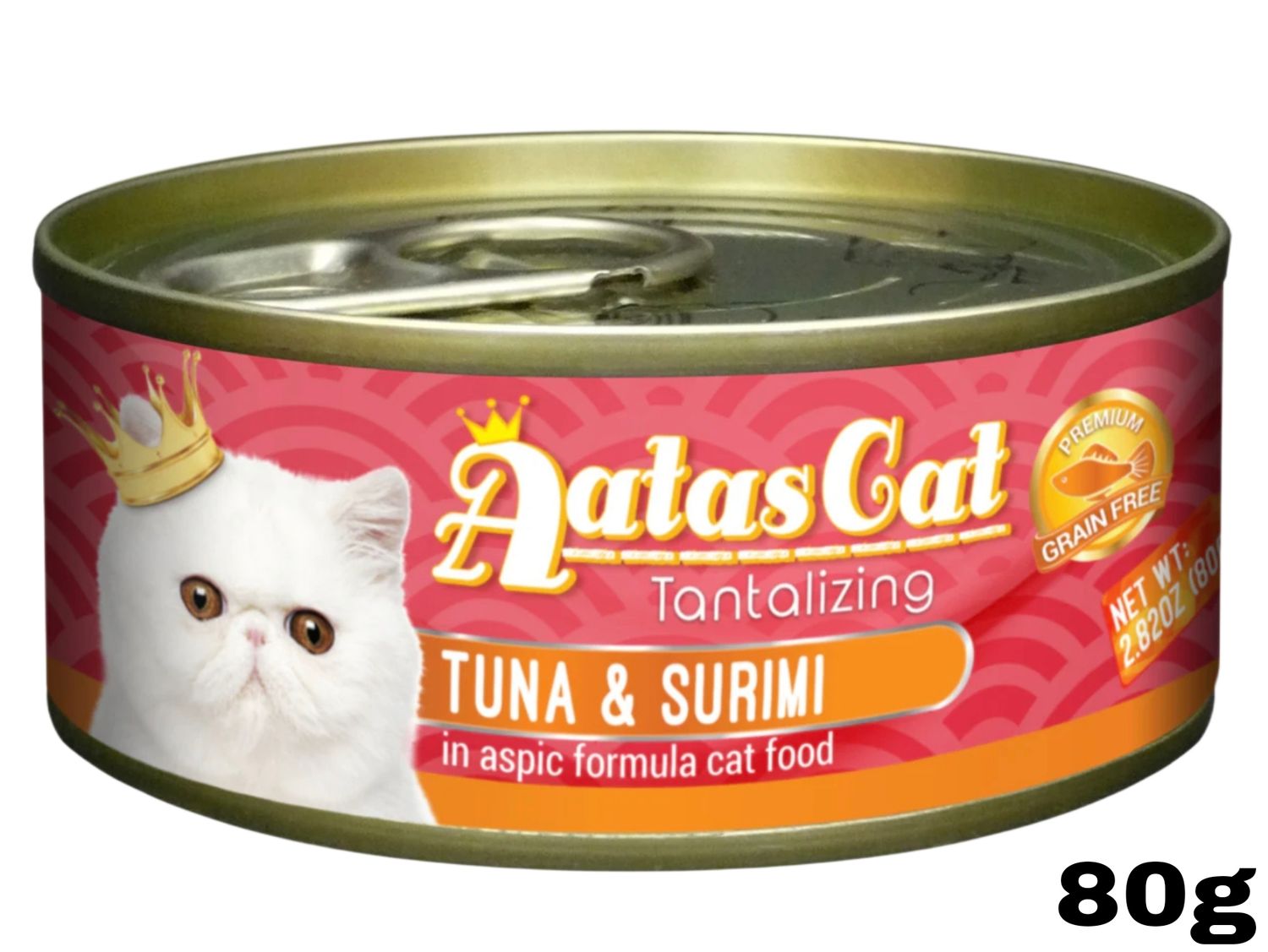 Aatas Cat Tuna &amp; Surimi 80g 10pcs