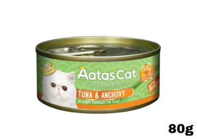 Aatas Cat Tuna &amp; Anchovy 80g 10pcs