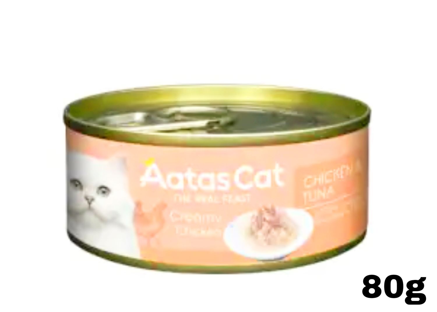 Aatas Cat Tuna &amp; Creamy Chicken 80g 10pcs
